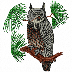 Owl Embroidery Design 6